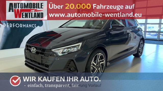 Hyundai i20 - N Line 1.0 T-GDI DCT 73 kW (100 PS) Lenkradheizung, Sitzheizung, Klimaautomatik, DAB, Android Auto, Apple CarPlay, Navigationssystem, Virtual Cockpit, Einparkhilfe vorne und hinten, R&uuml;ckfahrkamera, 17 Zoll Leichtmetallfelgen, uvm.