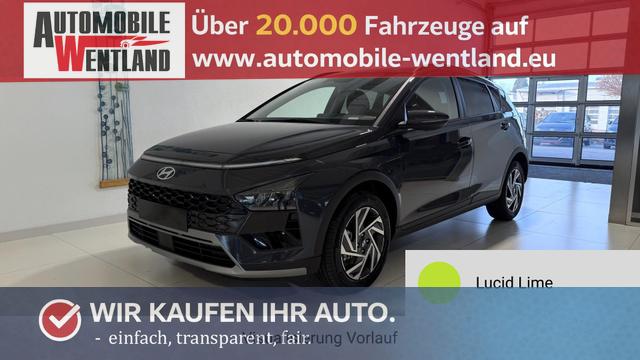 Hyundai BAYON - GO+ 1.0 T-GDI DCT 74 kW (101 PS) Toter-Winkel-Assistent, Induktive Ladestation, Comfort-Paket, Lenkradheizung, Sitzheizung, DAB, Android Auto, Apple CarPlay, Navigationssystem, LED-Scheinwerfer, Einparkhilfe, R&uuml;ckfahrkamera, uvm.