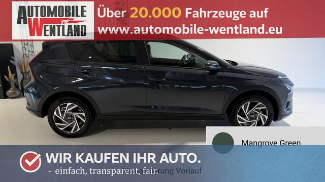 Hyundai BAYON - GO+ 1.0 T-GDI DCT 74 kW (101 PS) Toter-Winkel-Assistent, Induktive Ladestation, Comfort-Paket, Lenkradheizung, Sitzheizung, DAB, Android Auto, Apple CarPlay, Navigationssystem, LED-Scheinwerfer, Einparkhilfe, R&uuml;ckfahrkamera, uvm.