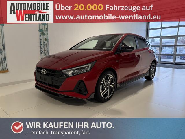 Hyundai i20 - N Line 1.0 T-GDI DCT 73 kW (100 PS) Lenkradheizung, Sitzheizung, Klimaautomatik, DAB, Android Auto, Apple CarPlay, Navigationssystem, Virtual Cockpit, Einparkhilfe vorne und hinten, R&uuml;ckfahrkamera, 17 Zoll Leichtmetallfelgen, uvm.