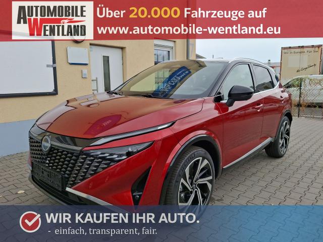 Nissan / Qashqai / Rot / Tekna+ / / , Bild dient zur Illustration und zeigt aufpreispflichtige Sonderausstattung. "Die Herstellergarantie beginnt bei EU-Fahrzeugen bereits bei Auslieferung vom ausl&auml;ndischen Lieferanten und kann um mehr als 14 Tage verk&uuml;rzt sein.