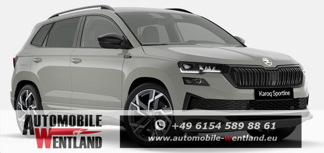 Skoda Karoq Sportline 1.5 TSI 150PS DSG, STAHL-GRAU, 5JGARANTIE, AHK SCHWENKBAR, 19" ALU SAGITARIUS, BEHEIZTE FRONTSCHEIBE, SITZHEIZUNG, MATRIX-LED, Elektr. Heckklappe, Virtual Cockpit 10", Climatronic, NAVI, ACC, Parksensoren v/h, R&uuml;ckfahrkamera, Dachreling, PRIVACY-GLAS 