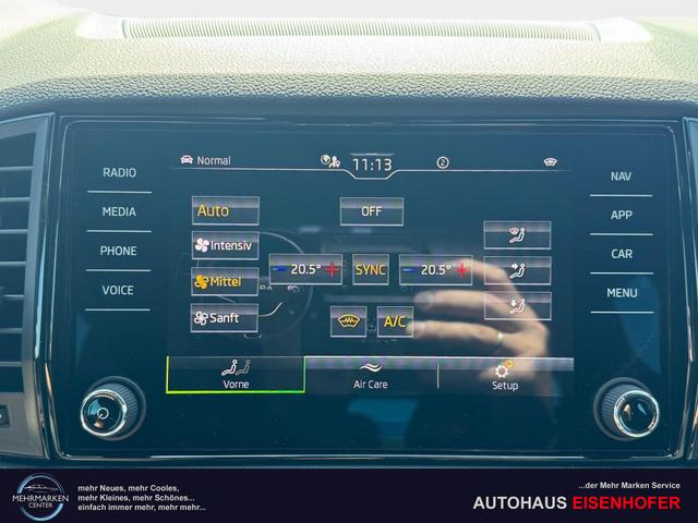 Skoda Karoq Sportline 1,5 TSI DSG 2ZKlima 4x Sitzheizung beheizte Frontscheibe Canton Totewinkel 5J Garantie 