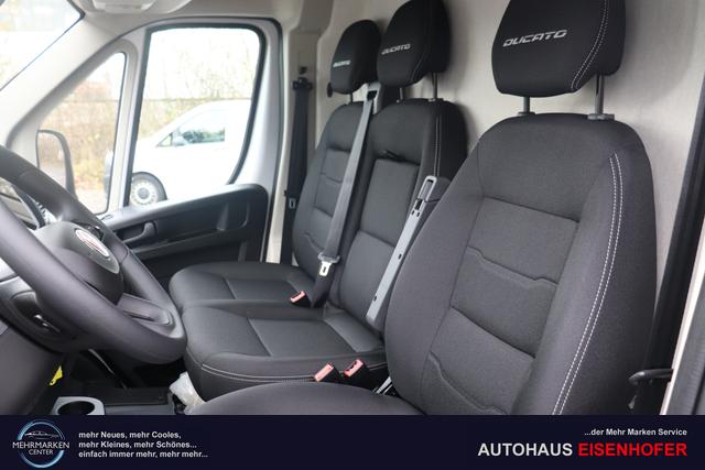 Fiat Professional Ducato series 9 35 L4H2 Kawa verblecht 140 MJT Euro-6D-Final MT 549 - Ducato Weiß "076 Sitzbezug Schwarz mit Ducato-Logo auf Kopfstütze" "502 Beifahrerairbag für Beifahrerdoppelsitz 5W3 Paket ""Techno Nav"" 5W6 Paket ""Visibility"" 5YJ Paket ""City"" 619 Heckflügeltüren 260 Grad Öffnung (Bei Auswahl Opt. 619 i.V.m. 519.muss Opt. 029 mitbestellt werd 6JA Starre Anhängerkupplung 835 Ablagefach im Dach (Serie bei Maxi 40 + Doka) 92P Kraftstofftank 75 Liter JKU 230-Volt-Steckdose an der Mittelkonsole 077 verstärkte Federn hinten SERIE"