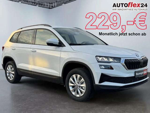 Lagerfahrzeug Skoda Karoq - 1.5 TSI DSG Selec 2Zoklim SHZ LED 2xPDC Kam ACC AHK Sunset 5JG