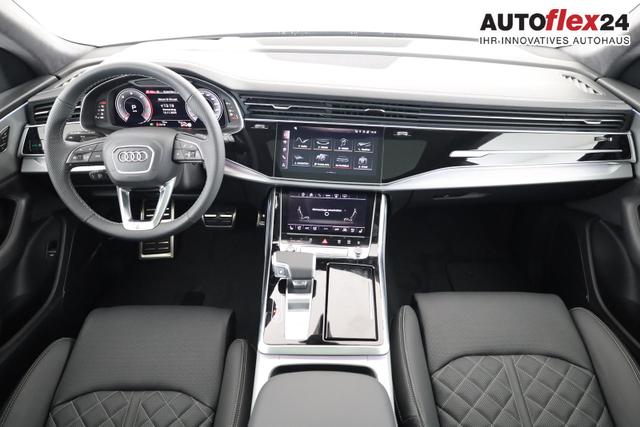 Audi Q8 50 TDI quattro qu S-LINE, Standheizung, HuD, Luft, Pano, B&O, 23-Zoll, AHK, Leder, AreaView, Optik schwarz 
