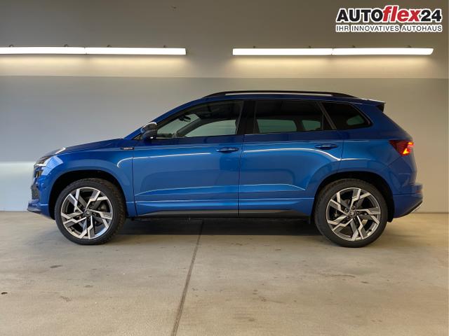 Skoda / Karoq / Blau / / / TDI 4x4 AHK+360&deg;+Alu19+Navi+Matrix+Winter-Paket