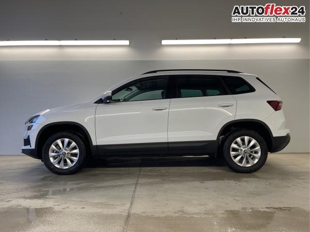 Skoda / Karoq / Wei&szlig; / / / 150PS DSG AHK+Kamera+ACC+Kessy+Kamera+ParkPilot vo+hi+App