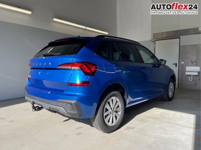 Skoda / KAMIQ / Blau / / / 115PS DSG Matrix+AHK+Kamera+PDC vor+hi+Kessy+Sitzheizung+GVL