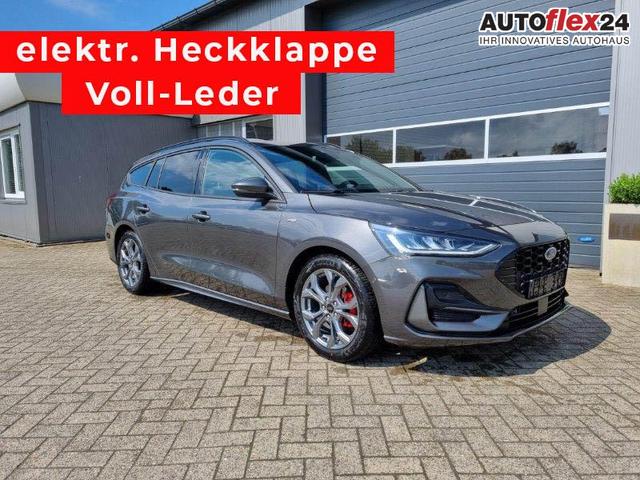 Gebrauchtfahrzeug Ford Focus Turnier - 1.0 125PS ST-Line X Voll-Leder elektr. Heckklappe Winterpaket Rückf.Kamera ACC Klimaautomatik Sitzheizung Lenkradheizung Frontscheibe beheizb. Ford-Navi SYNC 4 B O Sound DAB  Bluetooth Apple Carplay Android Auto PDC v h 2xKeyless 17-LM