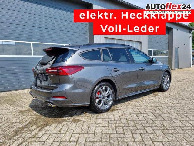 Ford Focus Turnier 1.0 125PS ST-Line X Voll-Leder elektr. Heckklappe Winterpaket Rückf.Kamera ACC Klimaautomatik Sitzheizung Lenkradheizung Frontscheibe beheizb. Ford-Navi SYNC 4 B+O Sound DAB+ Bluetooth Apple Carplay Android Auto PDC v+h 2xKeyless 17-LM 