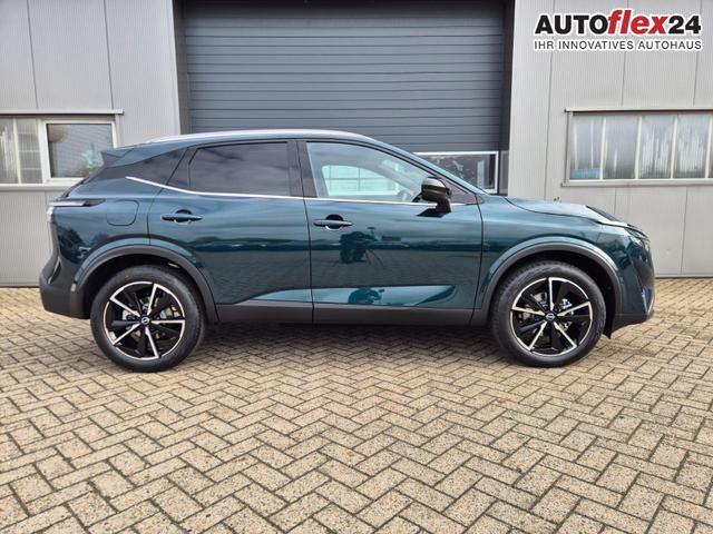Nissan Qashqai 1.3 DIG-T MHEV 158 PS X-Tronic Tekna Voll-Leder Klimaautomatik PanoGlasdach Sitzheizung Lenkradheizung Navi Head-Up Display elektr. Heckklappe ACC PDC v+h 360&deg;Kamera DAB Bluetooth Touchscreen Apple CarPlay Android Auto 19"LM 