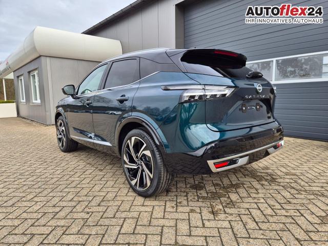 Nissan Qashqai 1.3 DIG-T MHEV 158 PS X-Tronic Tekna Premium Paket 20"LM Teil-Leder PanoGlasdach Klimaautomatik Sitzheizung Lenkradheizung Navi Head-Up Display elektr. Heckklappe ACC PDC v+h 360&deg;Kamera DAB Bluetooth Touchscreen Apple CarPlay Android Auto 