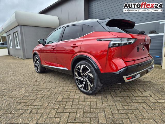 Nissan Qashqai 1.3 DIG-T MHEV 158 PS X-Tronic Tekna Premium Paket 20"LM Teil-Leder PanoGlasdach Klimaautomatik Sitzheizung Lenkradheizung Navi Head-Up Display elektr. Heckklappe ACC PDC v+h 360&deg;Kamera DAB Bluetooth Touchscreen Apple CarPlay Android Auto 