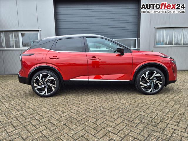 Nissan Qashqai 1.3 DIG-T MHEV 158 PS X-Tronic Tekna Premium Paket 20"LM Teil-Leder PanoGlasdach Klimaautomatik Sitzheizung Lenkradheizung Navi Head-Up Display elektr. Heckklappe ACC PDC v+h 360&deg;Kamera DAB Bluetooth Touchscreen Apple CarPlay Android Auto 