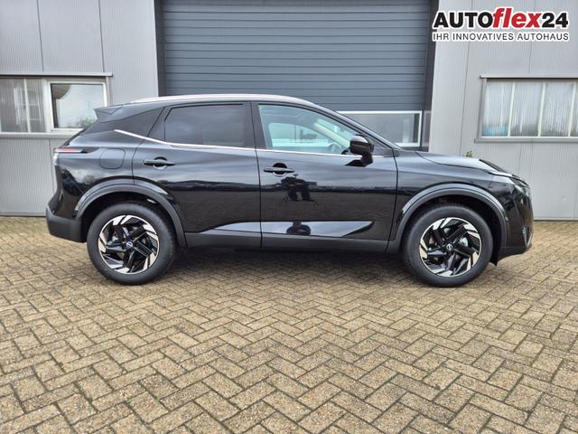 Nissan Qashqai 1.3 DIG-T MHEV 158 PS X-Tronic N-Connecta Teil-Leder PanoGlasdach Klimaautomatik Sitzheizung Lenkradheizung Navi ACC PDC v+h 360&deg;Kamera DAB Bluetooth Touchscreen Apple CarPlay Android Auto 18"LM 