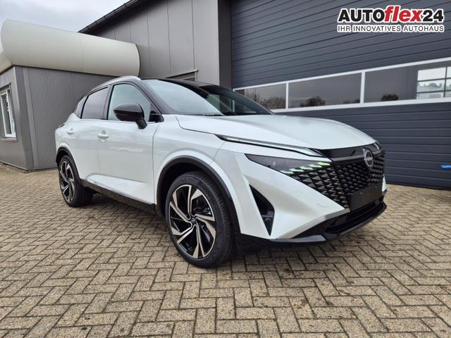 Nissan Qashqai 1.3 DIG-T MHEV 158 PS X-Tronic Tekna Premium Paket 20"LM Teil-Leder PanoGlasdach Klimaautomatik Sitzheizung Lenkradheizung Navi Head-Up Display elektr. Heckklappe ACC PDC v+h 360&deg;Kamera DAB Bluetooth Touchscreen Apple CarPlay Android Auto 