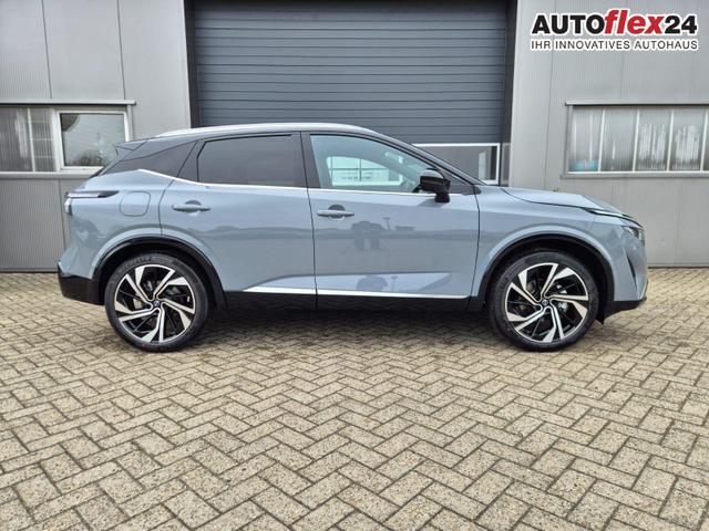 Nissan Qashqai 1.3 DIG-T MHEV 158 PS X-Tronic Tekna Premium Paket 20"LM Teil-Leder PanoGlasdach Klimaautomatik Sitzheizung Lenkradheizung Navi Head-Up Display elektr. Heckklappe ACC PDC v+h 360&deg;Kamera DAB Bluetooth Touchscreen Apple CarPlay Android Auto 
