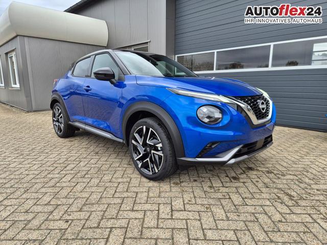 Nissan Juke 1.0 DIG-T 114PS N-Design Automatik Teil-Leder Klimaautomatik Sitzheizung Lenkradheizung PDC v+h R&uuml;ckf.Kamera Navi 19"LM Bluetooth Touchscreen Apple CarPlay Android Auto 