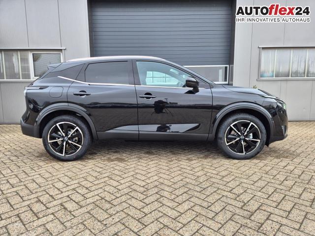 Nissan Qashqai 1.3 DIG-T MHEV 158 PS X-Tronic Tekna Voll-Leder Klimaautomatik PanoGlasdach Sitzheizung Lenkradheizung Navi Head-Up Display elektr. Heckklappe ACC PDC v+h 360&deg;Kamera DAB Bluetooth Touchscreen Apple CarPlay Android Auto 19"LM 