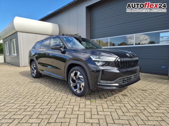 Skoda Kodiaq Sportline 1.5 TSI 204PS PHEV DSG schwenkb. AHK elektr. PanoDach HUD Alcantara PDC v+h 360&deg;Kamera CANTON Sound Klimaautomatik Sitzheizung Lenkradheizung Navi Apple CarPlay Android Auto 2xKeyless 19"LM vollelektr. Reichweite 116KM 