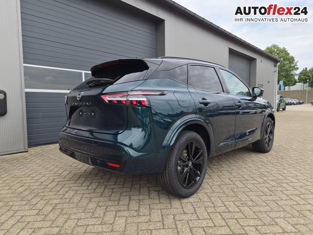 Nissan Qashqai 1.3 DIG-T MHEV 158 PS X-Tronic N-Design PanoDach Teil-Leder Klimaautomatik Sitzheizung Lenkradheizung Navi ACC PDC v+h 360&deg;Kamera DAB Bluetooth Touchscreen Apple CarPlay Android Auto 19"Zoll 
