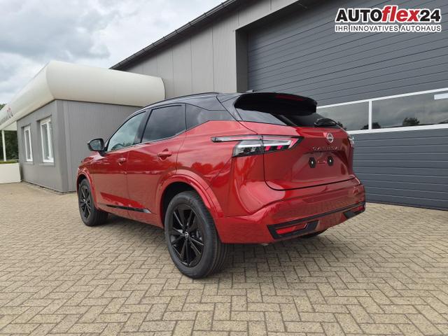 Nissan Qashqai 1.3 DIG-T MHEV 158 PS X-Tronic N-Design PanoDach Teil-Leder Klimaautomatik Sitzheizung Lenkradheizung Navi ACC PDC v+h 360&deg;Kamera DAB Bluetooth Touchscreen Apple CarPlay Android Auto 19"Zoll 