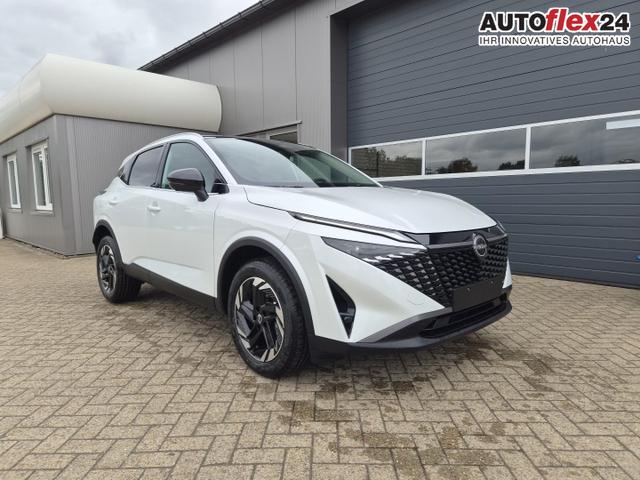 Nissan Qashqai 1.3 DIG-T MHEV 158 PS X-Tronic N-Connecta Teil-Leder PanoGlasdach Klimaautomatik Sitzheizung Lenkradheizung Navi ACC PDC v+h 360&deg;Kamera DAB Bluetooth Touchscreen Apple CarPlay Android Auto 18"LM 