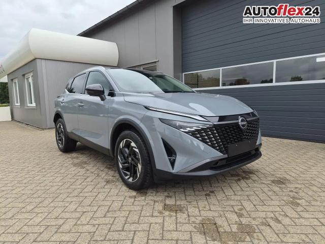 Nissan Qashqai 1.3 DIG-T MHEV 158 PS X-Tronic N-Connecta Teil-Leder PanoGlasdach Klimaautomatik Sitzheizung Lenkradheizung Navi ACC PDC v+h 360&deg;Kamera DAB Bluetooth Touchscreen Apple CarPlay Android Auto 18"LM 