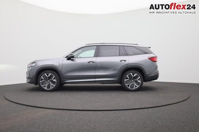 Vorlauffahrzeuge Skoda Kodiaq - Sportline 1.5 TSI 204PS PHEV DSG Sitzheizung v h Frontscheibe beheizb. 20"LM schwenkb. AHK elektr. PanoDach Alcantara PDC R&uuml;ckf.Kamera Klimaautomatik Lenkradheizung Navi Apple CarPlay Android Auto 2xKeyless vollelektr. Reichweite 116KM