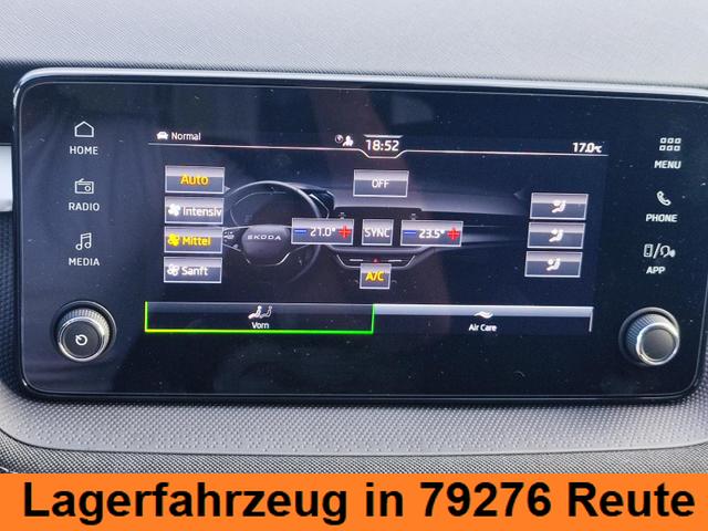 Skoda Fabia 130 Jahre Premium 85KW/116PS DSG-Automatik Einparkhilfe v+h Rückfahrkamera Totwinkel-Assistent Alufelgen 16" Sitzheizung Garantie 5 bis 100.000Km doppelter Ladeboden Klimaautomatik virtuelles Tacho 10" 