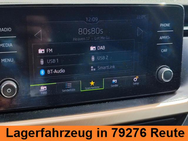 Skoda Kamiq 150PS DSG-Automatik Anhängerkupplung abnehmbar Tempomat Sitzheizung Klimaautomatik-2-Zonen Einparkhilfe hinten Bluetooth Freisprechanlage Android Auto & Apple CarPlay Multifunktions-Lederlenkrad 