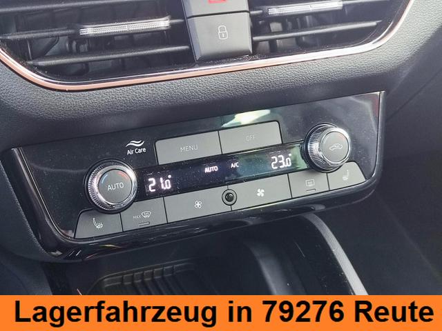 Skoda Kamiq Top Selection TopSelection 150PS DSG Automatik Sitz- und Lenkradheizung Tempomat Einparkhilfe vorne+hinten Rückfahrkamera beheizte Frontscheibe Digitales Tacho 2-Zonen Klimaautomatik LED Scheinwerfer 17 Zoll Leichtmetallfelgen 