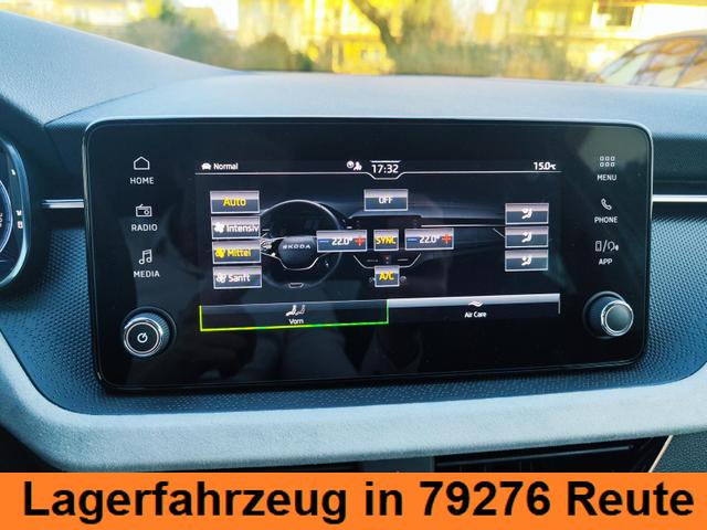 Skoda Kamiq Sondermodell 130 Jahre PREMIUM" 1.5 TSI 150PS AHK schwenkbar 17" Alu, Elektr. Heckklappe, Kessy, Alarm, SunSet, Toter-Winkel, Virtual Cockpit 10", Parksensoren vorn/hinten, R&uuml;ckfahrkamera, Sitzheizung, Tempomat, Climatronic, Radio 8" 