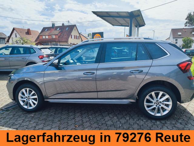 Skoda Kamiq Top Selection L 115PS DSG Automatik mit elektrischer Heckklappe Tempomat LED Scheinwerfer Sitzheizung Lenkradheizung Einparkhilfe vorne+hinten R&uuml;ckfahrkamera DAB Radio Kessy Licht und Regensensor 