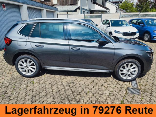 Skoda Kamiq Top Selection L 115PS DSG Automatik mit elektrischer Heckklappe Tempomat LED Scheinwerfer Sitzheizung Lenkradheizung Einparkhilfe vorne+hinten R&uuml;ckfahrkamera DAB Radio Kessy Licht und Regensensor 