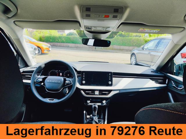 Skoda Kamiq Top Selection L 115PS DSG Automatik mit elektrischer Heckklappe Tempomat LED Scheinwerfer Sitzheizung Lenkradheizung Einparkhilfe vorne+hinten R&uuml;ckfahrkamera DAB Radio Kessy Licht und Regensensor 