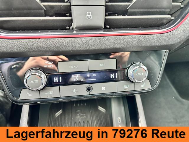 Skoda Kamiq Monte Carlo 1.0 TSI 115PS DSG, GRAU-MET/Dach schwarz, 18" ALU, AHK-VORBEREITUNG, Panoramadach, Matrix-LED, Parksensoren v/h, Kamera, Tempomat, Virtual Cockpit (8"!!), Kessy, Winter-Paket, Climatronic, Radio 8", SmartLink, NSW, Sport-M-Lederlenkrad beheizt, Dachreling 