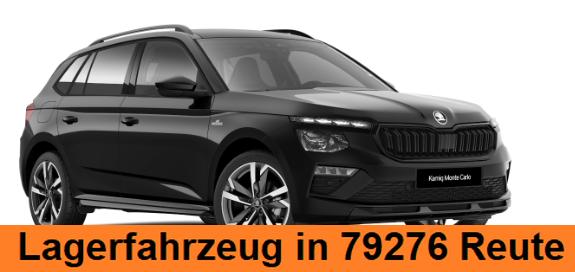 Lagerfahrzeug Skoda Kamiq - Monte Carlo 1.5 TSI 150PS DSG, 5J GARANTIE, Schwarz-Perleffekt, 18" ALU, AHK SCHWENKBAR, Panoramadach, Matrix-LED, Parksensoren v/h, Kamera, Tempomat, Virtual Cockpit (8"!!), Kessy, Winter-Paket, Climatronic, Radio 8", SmartLink, NSW, Sport-M-Lederlenkrad beheizt