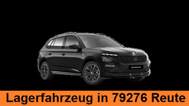Lagerfahrzeug Skoda Kamiq - Monte Carlo 1.5 TSI 150PS DSG (AUTOMATIK), Schwarz-Met, PANORAMDACH, MATRIX-LED, SITZHEIZUNG, Sport-M-Lederlenkrad beheizt, SunSet, 2Z-Climatronic, Parksensoren vorn/hinten, R&uuml;ckfahrkamera, Kessy, Radio 8,25" SmartLink, Virtual Cockpit, 17" Alu, Tempomat