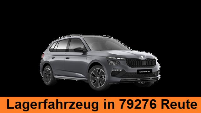 Lagerfahrzeug Skoda Kamiq - Monte Carlo 1.5 TSI 150PS DSG (AUTOMATIK), Grau-Met, PANORAMDACH, MATRIX-LED, SITZHEIZUNG, Sport-M-Lederlenkrad beheizt, SunSet, 2Z-Climatronic, Parksensoren vorn/hinten, R&uuml;ckfahrkamera, Kessy, Radio 8,25" SmartLink, Virtual Cockpit, 17" Alu, Tempomat