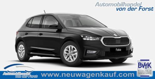 Skoda Fabia - "Drive 130 PLUS" (2) LIEFERUNG KOSTENLOS! 1.0 TSI 116PS, 5 Jahre Garantie, Schwarz-Metallic, Winterpaket, Climatronic, 15" ALU, Parksensoren hinten, Rückfahrkamera, Infotainment 8", LED-Scheinwerfer, Tempomat, Nebelscheinwerfer, Wireless SmartLink, M-Lederlenkrad beheizt