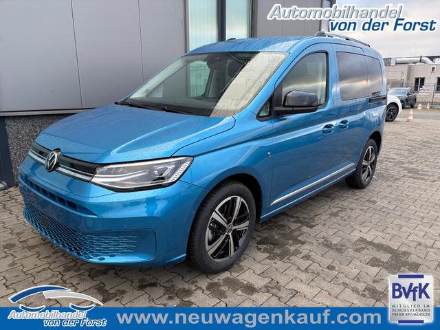 Volkswagen Caddy - "Style" LIEFERUNG KOSTENLOS! 1.5 TSI 115PS DSG/AUTOMATIK, Costa-Azul, 17" Alu/Ganzjahresreifen, Winterpaket, ACC-Tempomat, Toter-Winkel, ParkAssist, Parksensoren vo/hi, Rückfahrkamera, Radio Ready2Discover 10" + Wireless AppConnect, Climatronic, Abgedunkelte Scheiben, M-Lederlenkrad