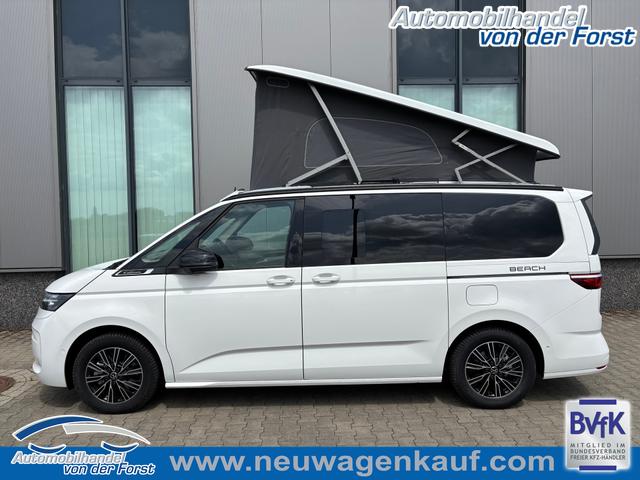 Volkswagen T7 California - "Beach" LIEFERUNG KOSTENLOS & PREISGARANTIE* 2.0 TDI 150PS DSG (AUTOMATIK), Aufstelldach, Klimaanlage, Parksensoren vorne und hinten, Digital Cockpit Pro, Radio Ready2Discover 10" + Wireless App-Connect, Tempomat, LED-Scheinwerfer, M-Lederlenkrad, Schiebetüren links und rechts