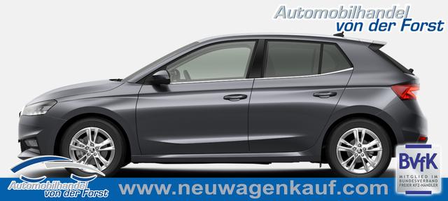 Skoda Fabia - "Sondermodell 130 Jahre PREMIUM" (1) LIEFERUNG KOSTENLOS! 1.0 TSI 95PS, Grau-Metallic, 16" ALU, SunSet, Parksensoren vo/hi, Kamera, Kessy, Alarm, Toter-Winkel, Virtual Cockpit 10", LED-Scheinwerfer, M-Lederlenkrad beheizt, NSW Sitzheizung, Tempomat, Climatronic, Infotainment 8"+Smartlink