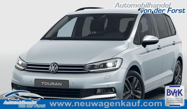 Volkswagen Touran - "Sondermodell LIMITED - 7-SITZER" LIEFERUNG KOSTENLOS & PREISGAR 1.5 TSI 150 PS, 17" Alu, SILBER-Metallic, Winter-Paket, Elektr. Heckklappe, Keyless, Alarm, LED-Scheinwerfer IQ-Light, Travel Assist, Parksensoren vo/hi, Rückfahrkamera, ACC, M-Lederlenkrad, Digital Cockpit, 3-Zonen-Climatronic, Radio Ready2Discover 8"