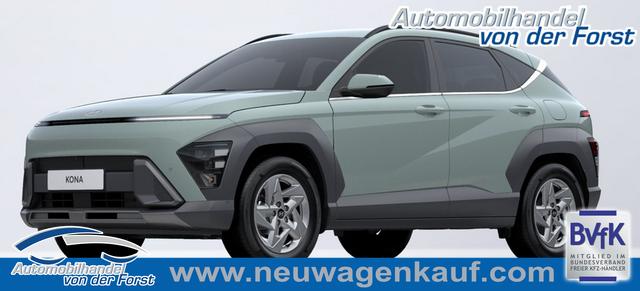 Hyundai KONA (NEUES MODELL) - "Smart" LIEFERUNG KOSTENLOS! 1.6 T-GDI 170PS 7DCT (AUTOMATIK) 4x2, 5J. Garantie, 17" Alu, NAVI 12,3", Winterpaket, 2-Zonen-Climatronic, Parksensoren vorn/hinten, Rückfahrkamera, BI-LED-Scheinwerfer, Smart Key, Alarm, ACC Tempomat, Lederlenkrad