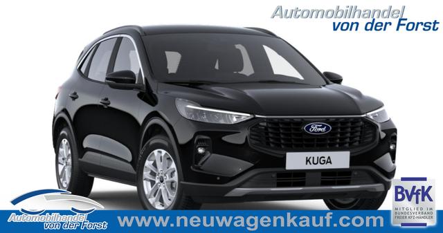Ford Kuga - "Titanium" LIEFERUNG KOSTENLOS! 1.5 EcoBoost 186PS AUTOMATIK, Schwarz-Metallic, Winter-Paket, 5 Jahre Garantie, 17" Alu + Allwetterreifen, Navigation 13"-Display, Parksensoren vorne/hinten, Rückfahrkamera, Climatronic, Privacy-Glas, Key-Free-System, Tempomat, LED-Scheinwerfer