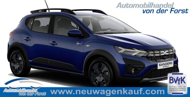 Dacia Sandero Stepway - "Expression" 1.0 ECO-G100 LPG-GASANLAGE/BENZIN, Iron-Blau Metallic, MEDIA Display 8" + Smartphone-Applikation, Klimaanlage, Parksensoren hinten, Tempomat, Dachreling, Lederlenkrad, 4x elektr. Fensterheber, Armlehne, Spiegel elektr. einstell-/beheizbar
