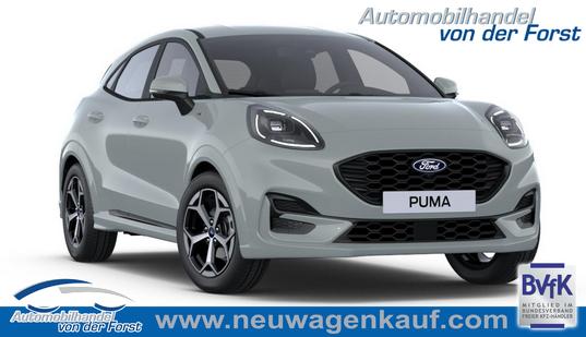 Ford Puma - "ST-Line" 1.0 EcoBoost 125PS AUTOMATIK, Cactus-Gray, 17" Alu, NAVIGATION, Klimaautomatik, Privacy-Glas, Parksensoren hinten, Rückfahrkamera, Tempomat, Sportfahrwerk